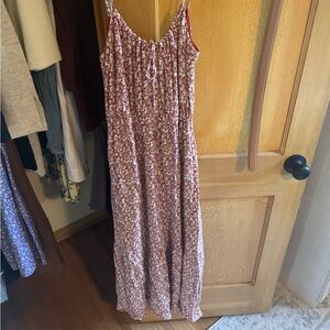 Abercrombie & Fitch Red Floral Maxi Dress